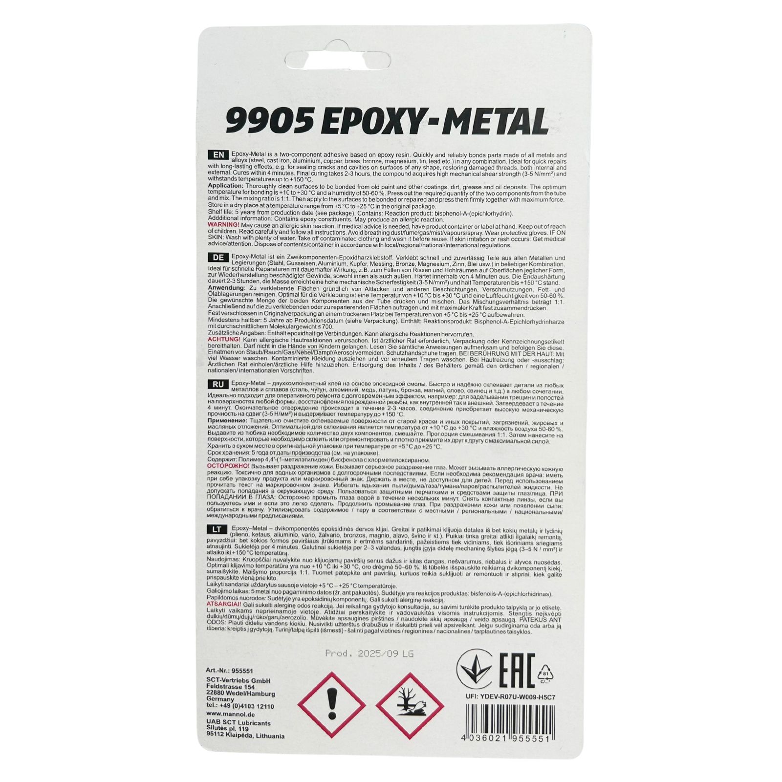 Mannol Epoxi-Metall Zweikomponentenklebstoff 24 ML