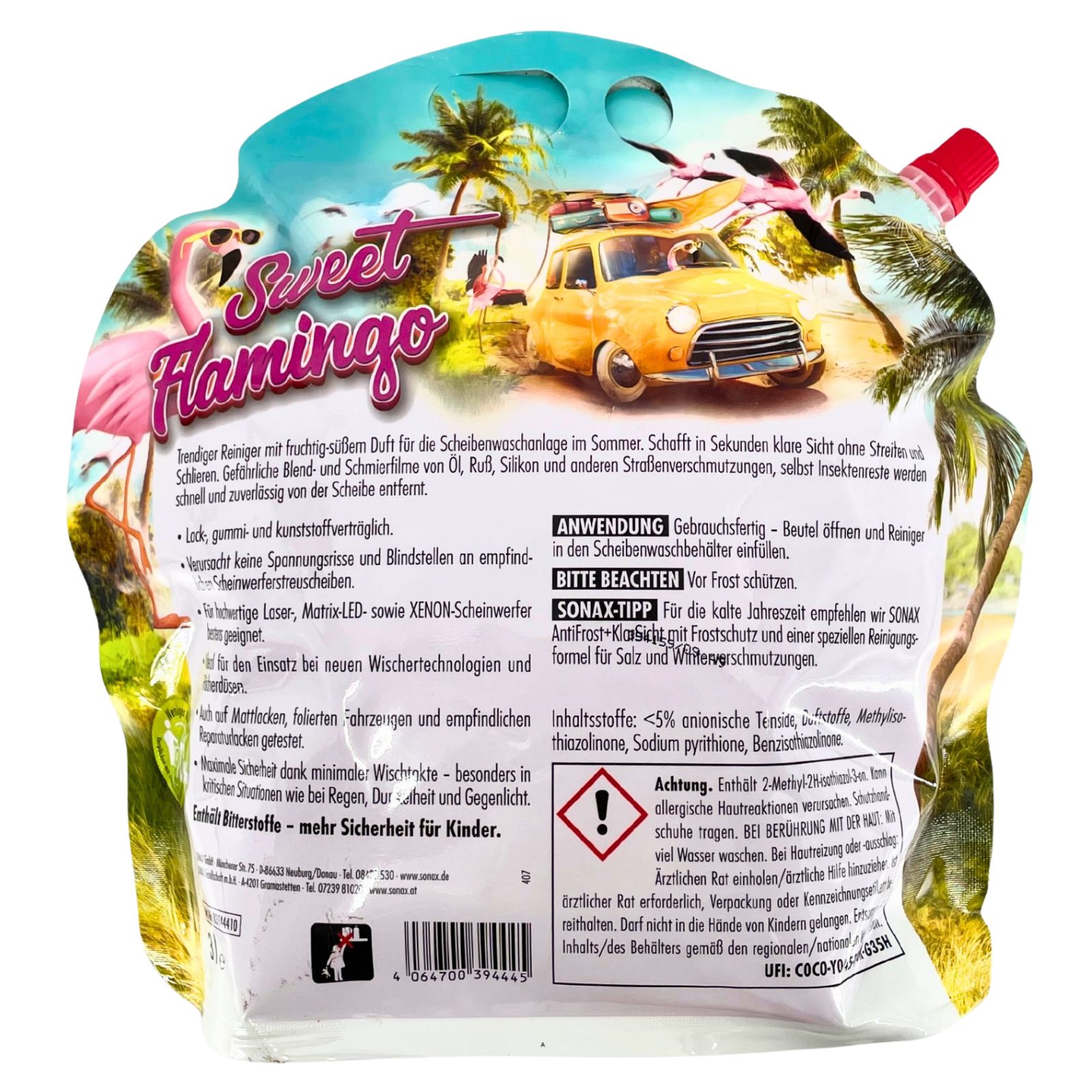 Sonax ScheibenReiniger gebrauchsfertig Sweet Flamingo 3 Liter