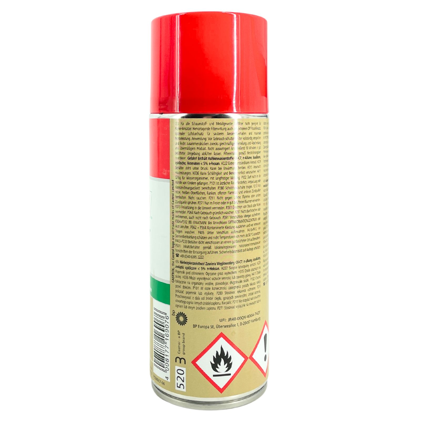 Castrol Foam Air Filter Oil / Luftfilteröl Spray 400 ML