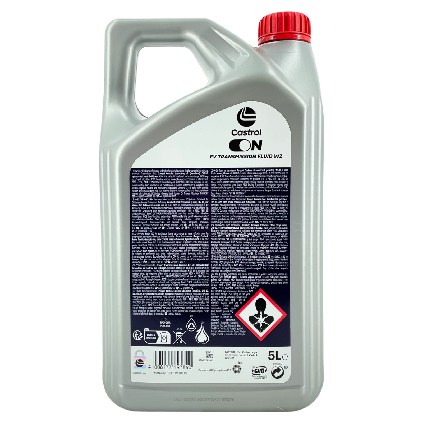 Castrol ON EV Transmission Fluid W2 5 Liter