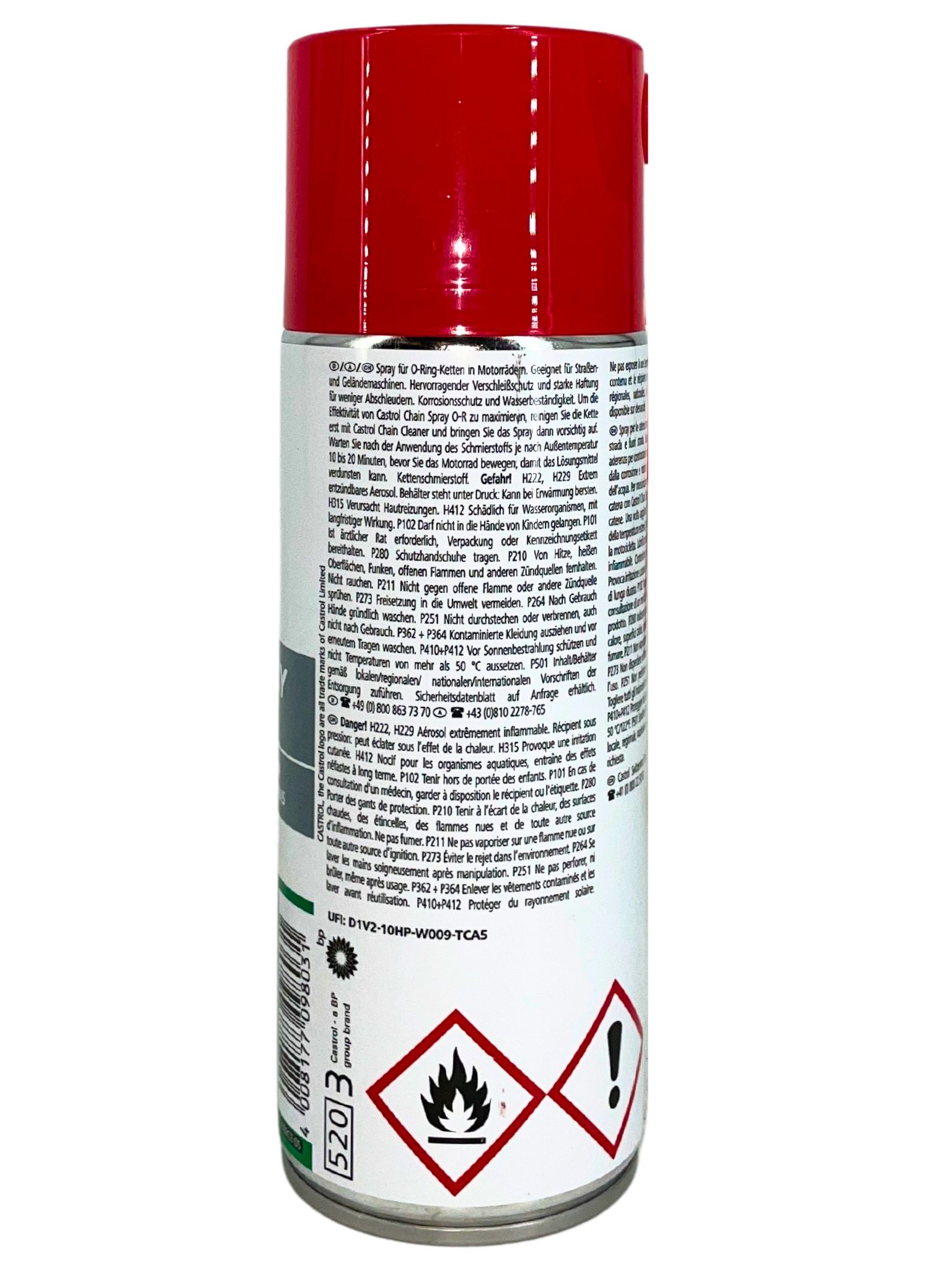 Castrol Chain Spray O-R Motorcycle Chain Care / Kettenspray 400 ml