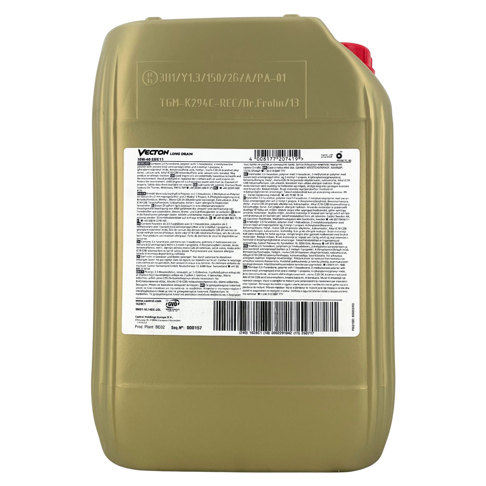 Castrol Vecton Long Drain 10W-40 E8/E11 20 Liter
