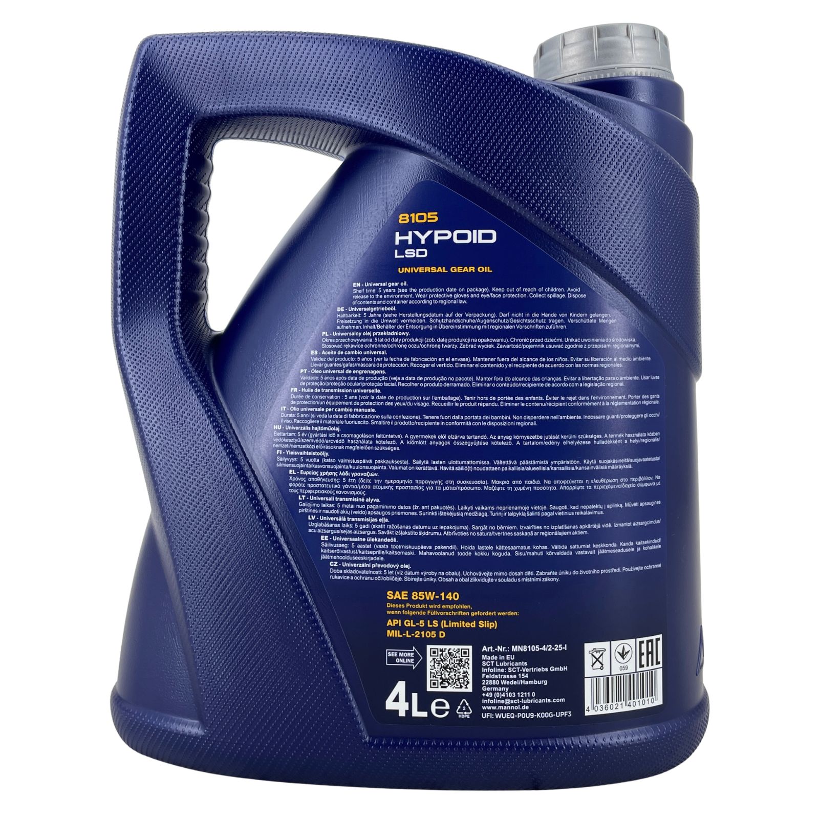 Mannol Hypoid LSD 85W-140 GL-5 4 Liter