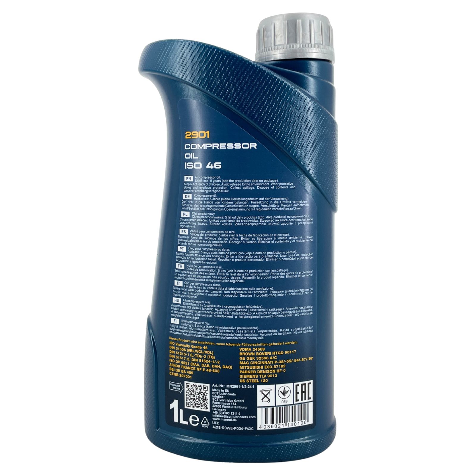 Mannol Compressor Oil ISO 46 1 Liter