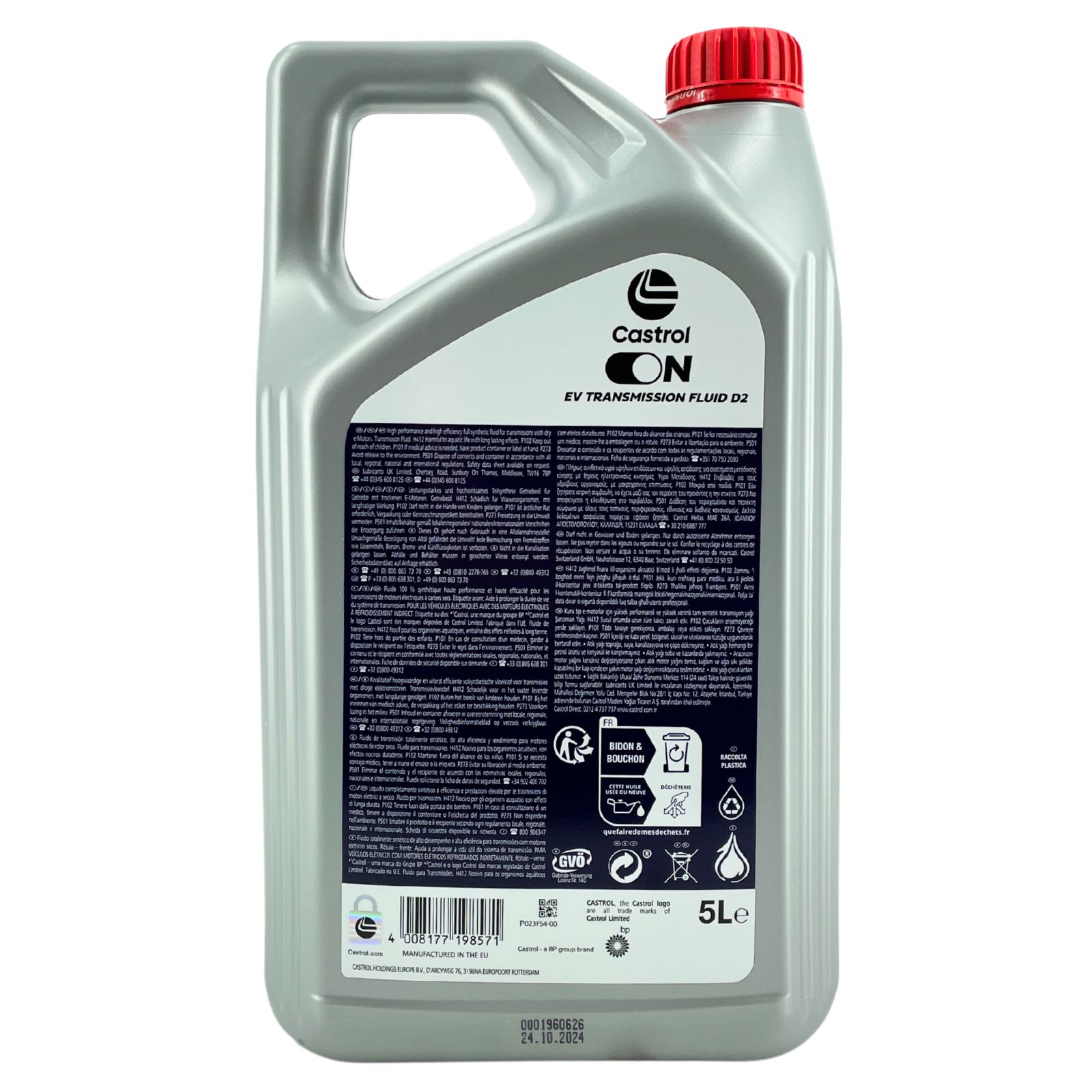 Castrol ON EV Transmission Fluid D2 5 Liter
