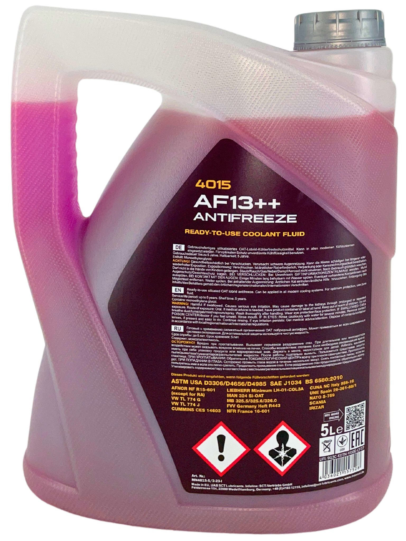 Mannol Antifreeze Kühlerfrostschutz AF13++ (-40 °C) 5 Liter