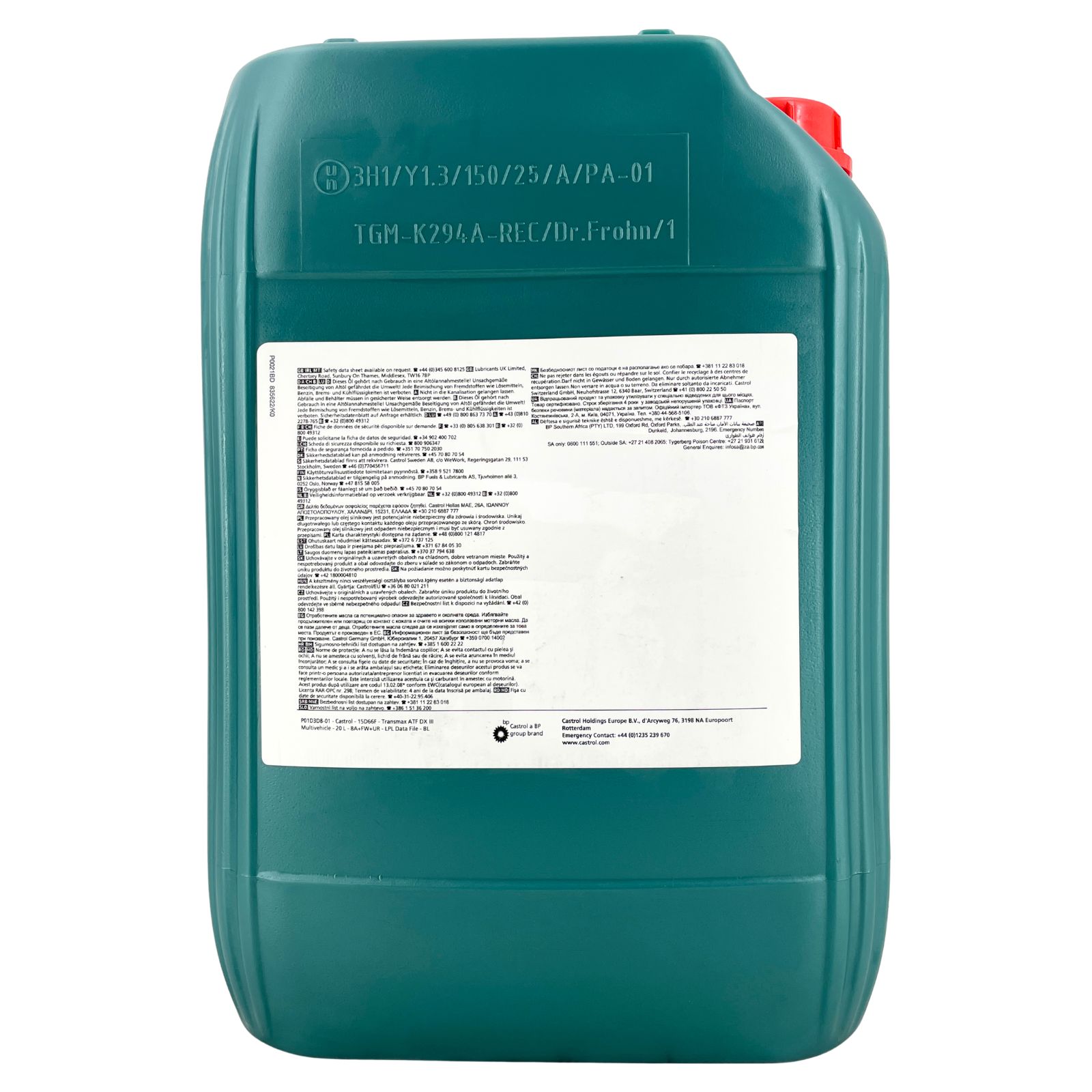 Castrol Transmax ATF DX III Multivehicle 20 Liter