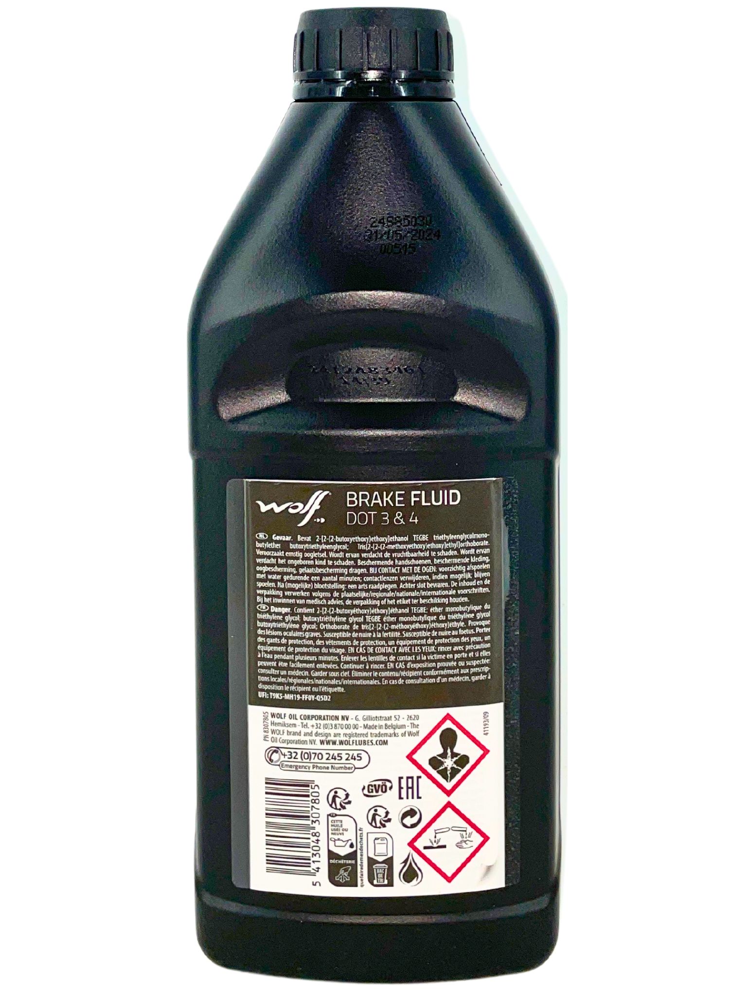 Wolf Brake Fluid DOT 3 & 4 1 Liter