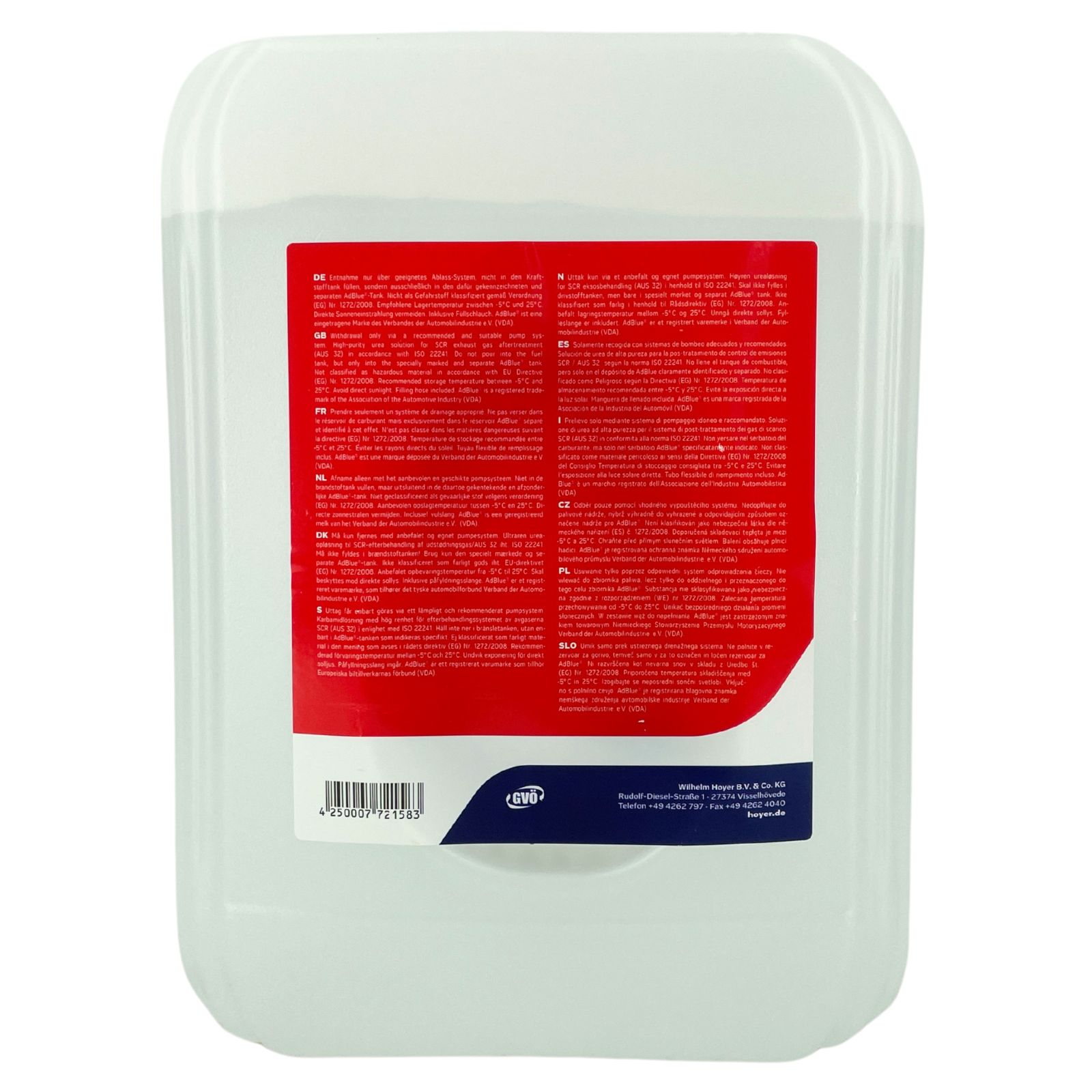 Hoyer AdBlue® Harnstofflösung - 10 Liter inkl. Ausgießer