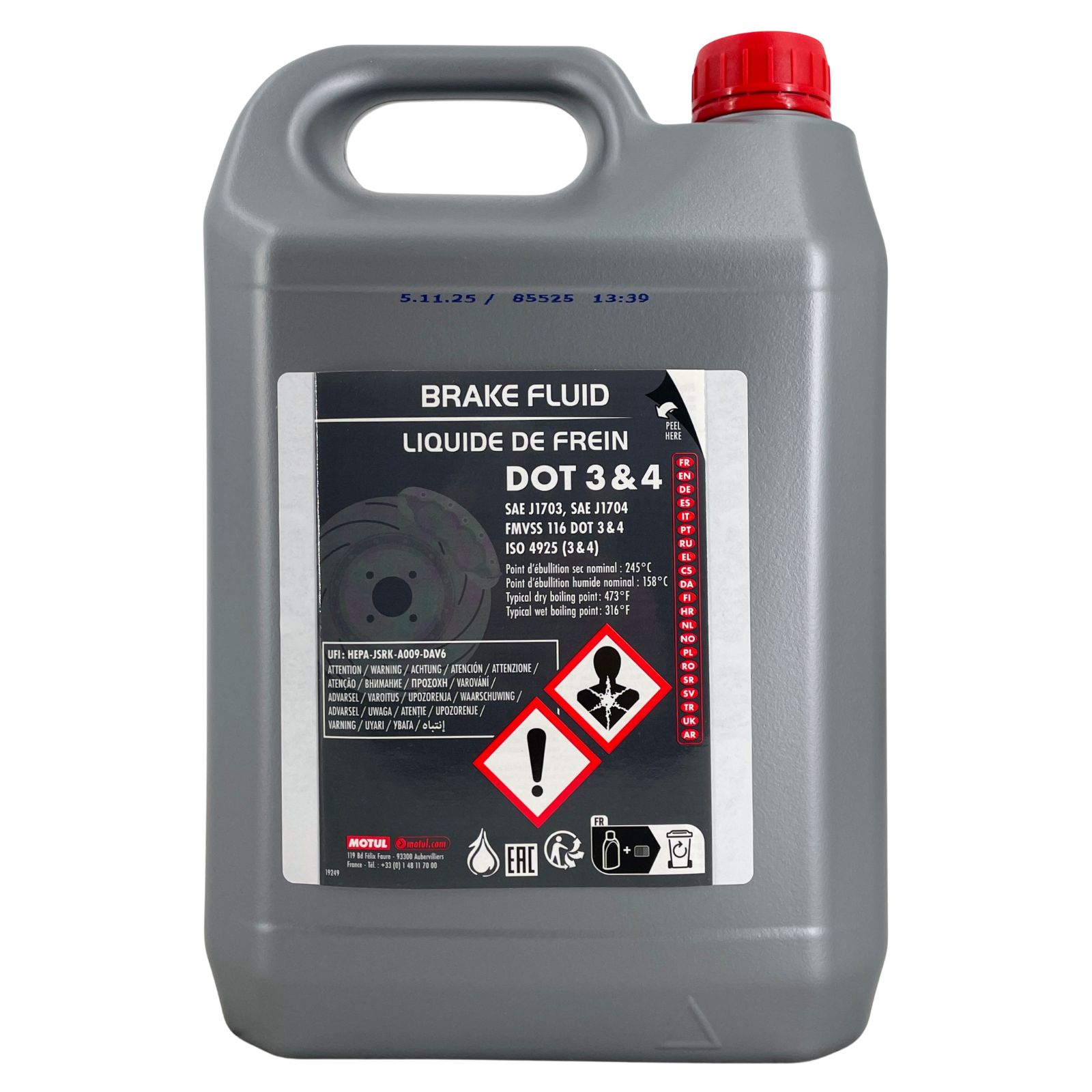 Motul DOT 3 & 4 Bremsflüssigkeit 5 Liter