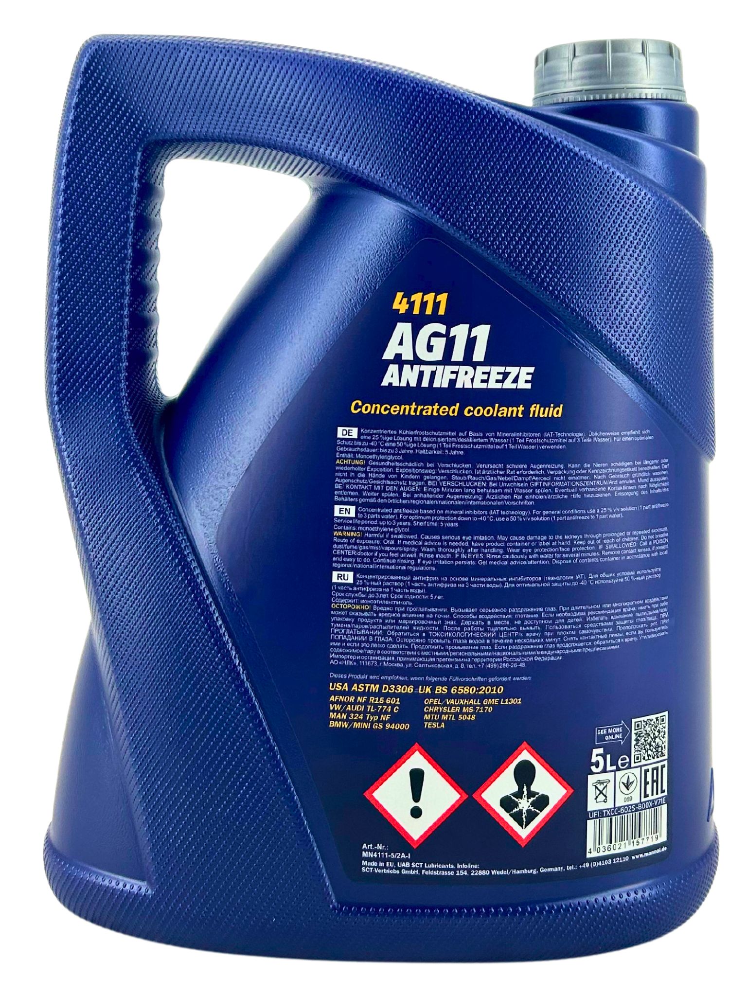 Mannol Antifreeze AG11 Frostschutz Konzentrat 5 Liter