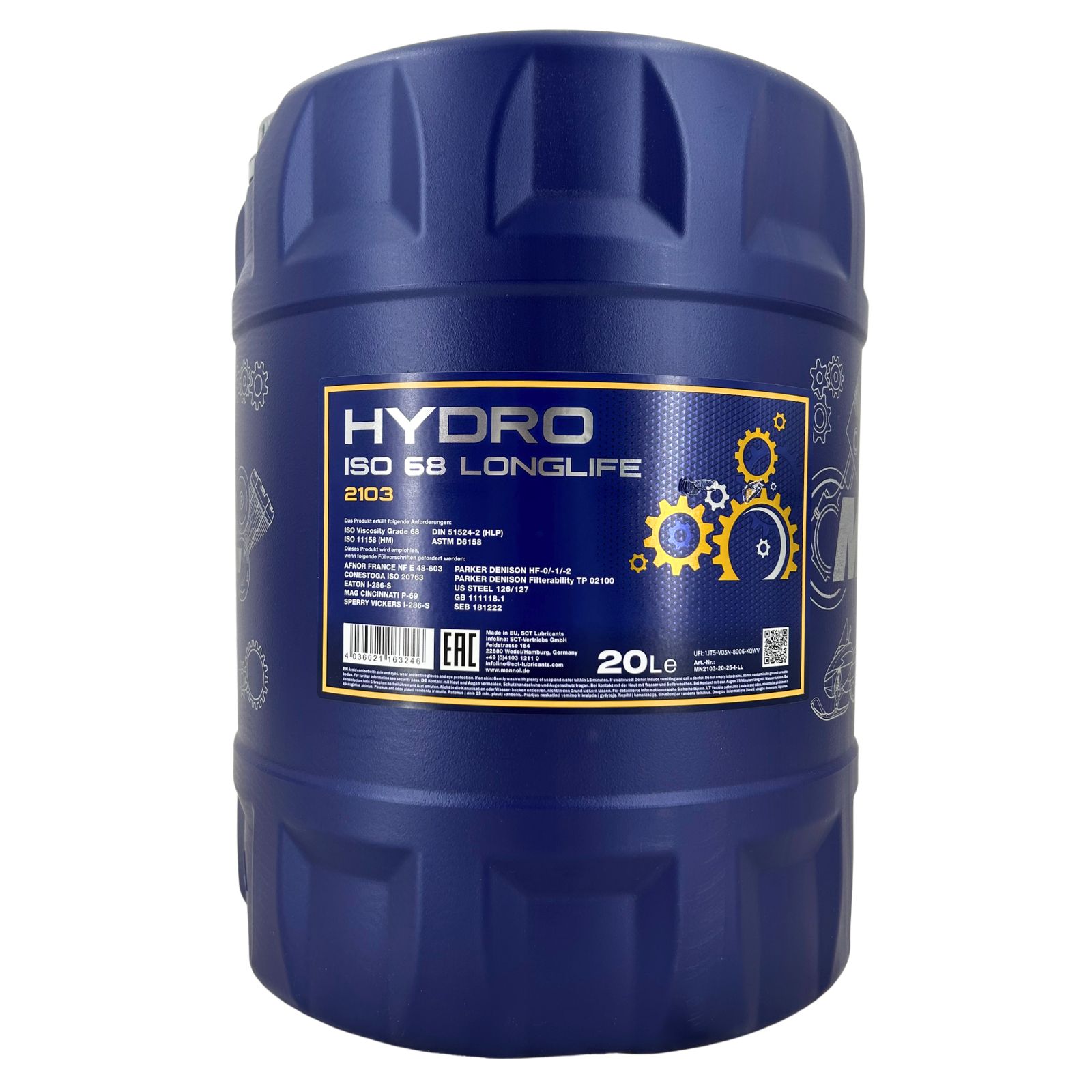 Mannol Hydro ISO 68 Longlife 20 Liter