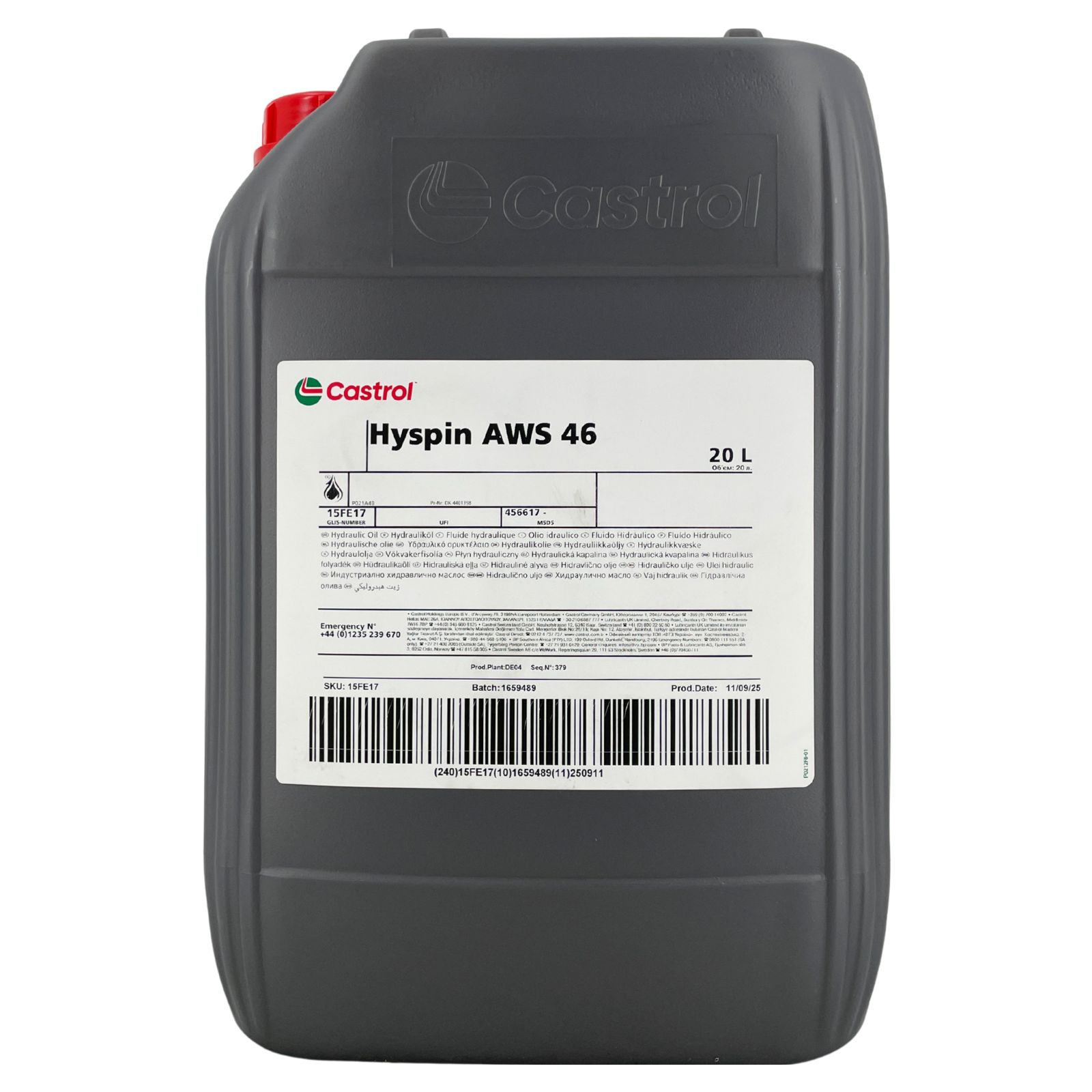 Castrol Hyspin AWS 46 Hydrauliköl 20 Liter