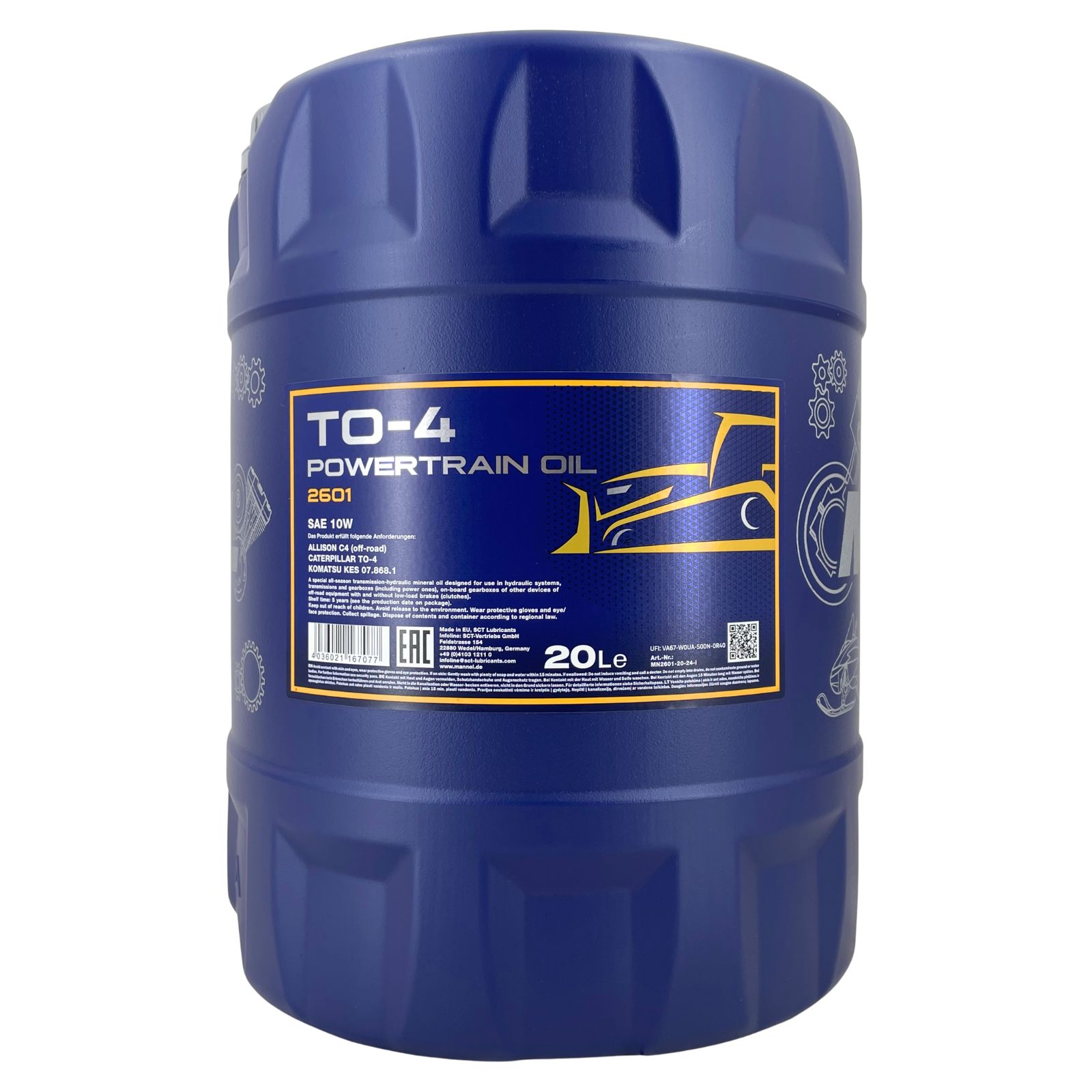 Mannol TO-4 Powertrain 10W Getriebe-Hydrauliköl 20 Liter