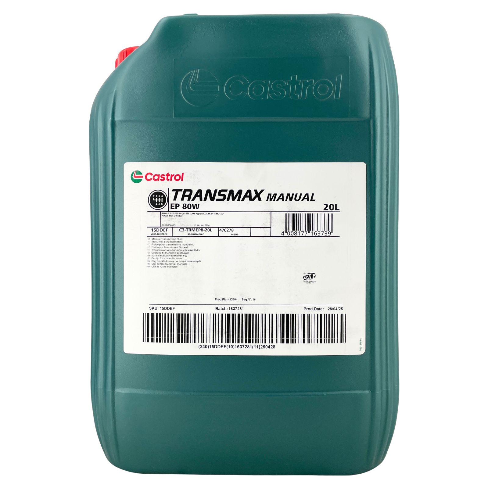Castrol Transmax Manual EP 80W 20 Liter