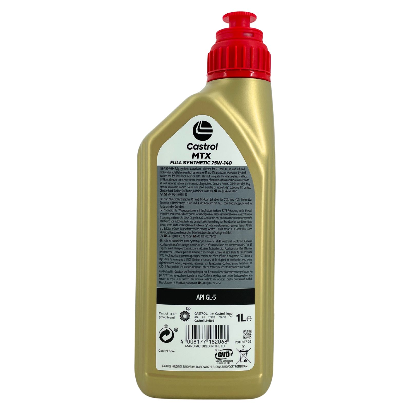 Castrol MTX Full Synthetic 75W-140 1 Liter