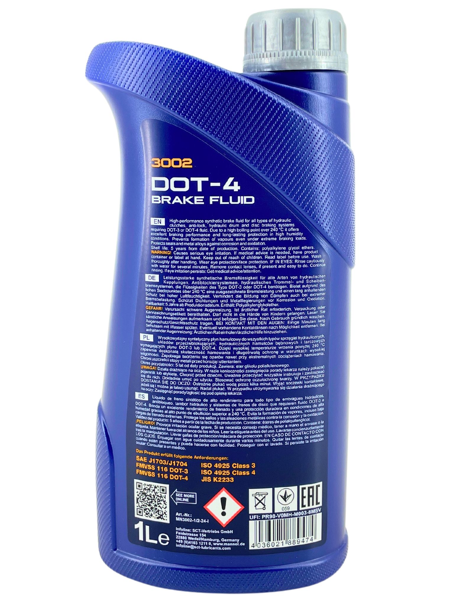 Mannol Brake Fluid DOT-4 1 Liter