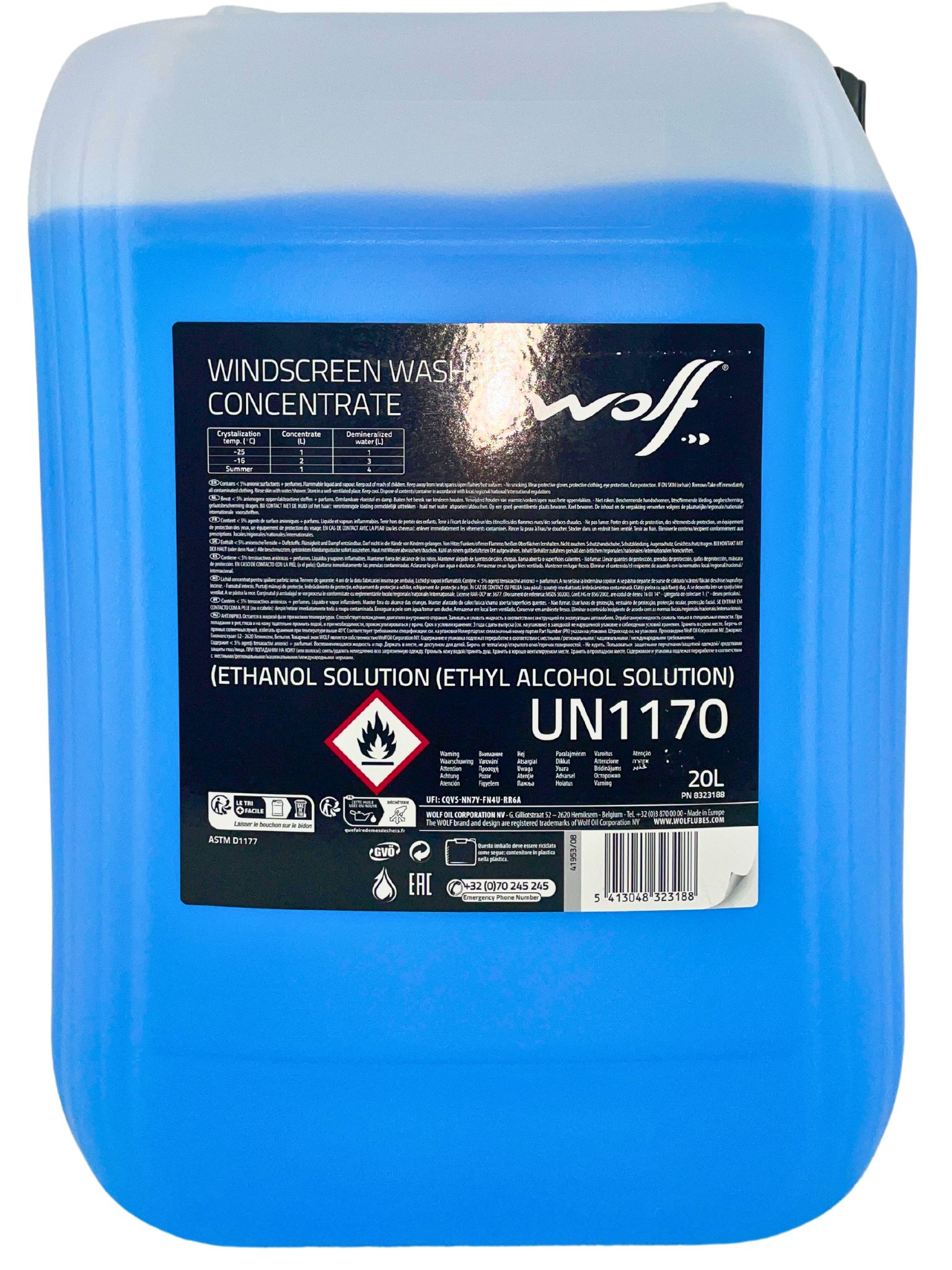 Wolf Windscreen Washer Concentrate Scheibenreiniger Konzentrat 20 Liter