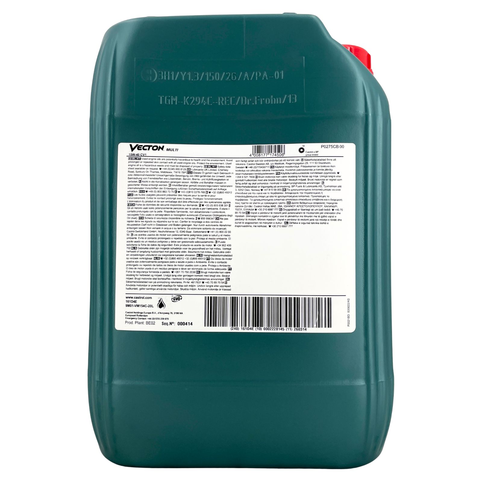 Castrol Vecton Multi 15W-40 CV1 20 Liter
