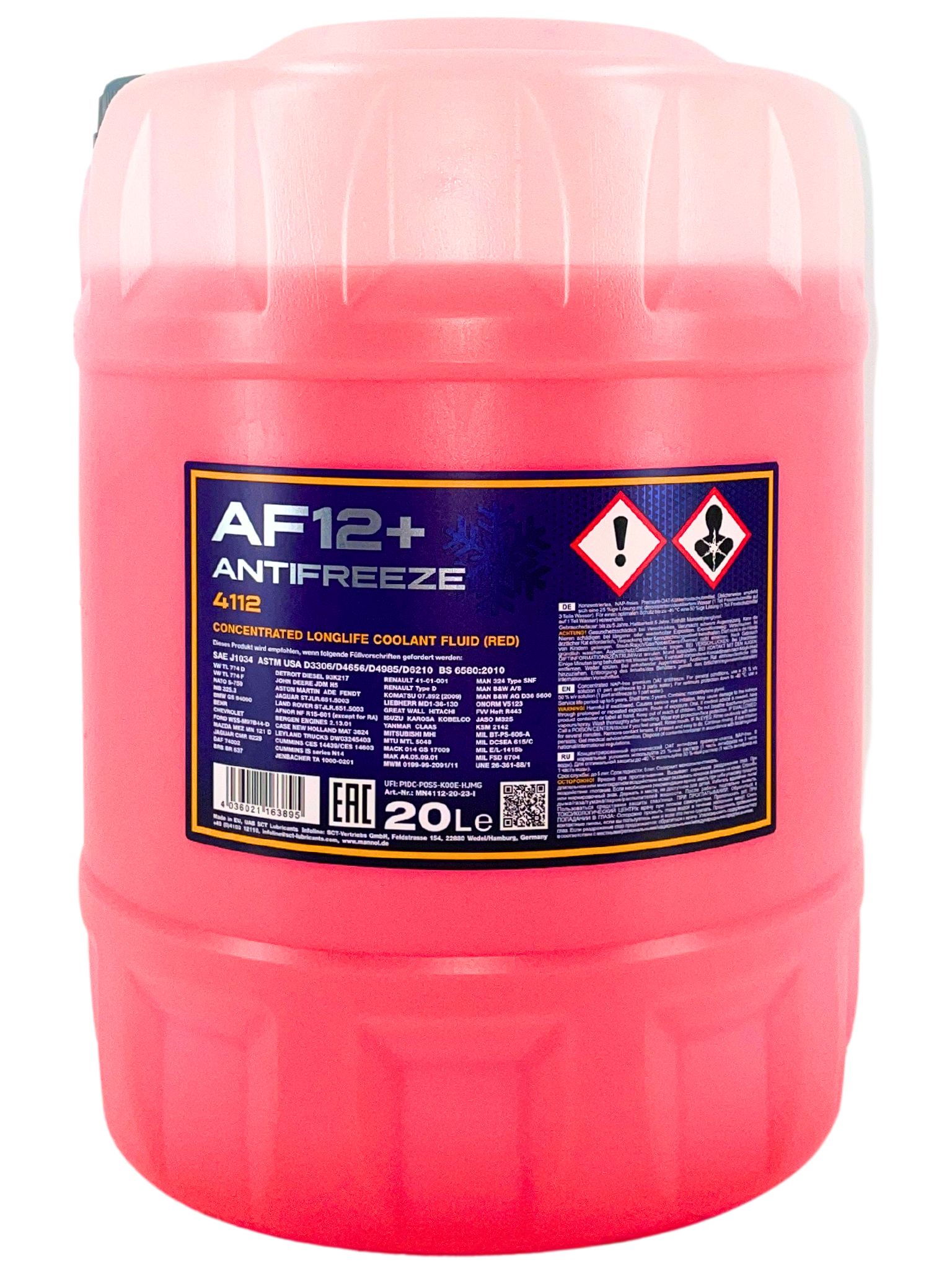 Mannol Antifreeze AF12+ Longlife Frostschutz Konzentrat 20 Liter