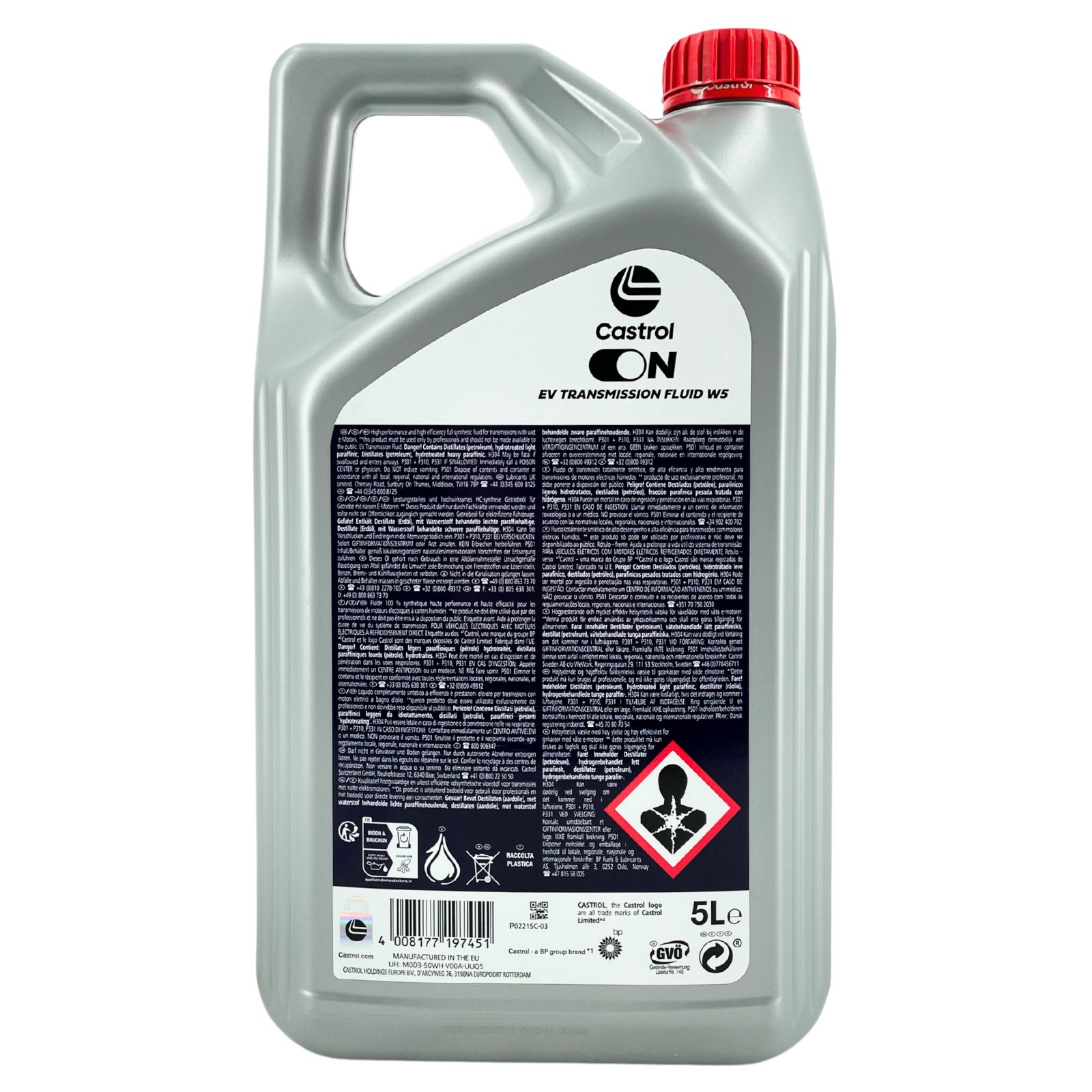 Castrol ON EV Transmission Fluid W5 5 Liter