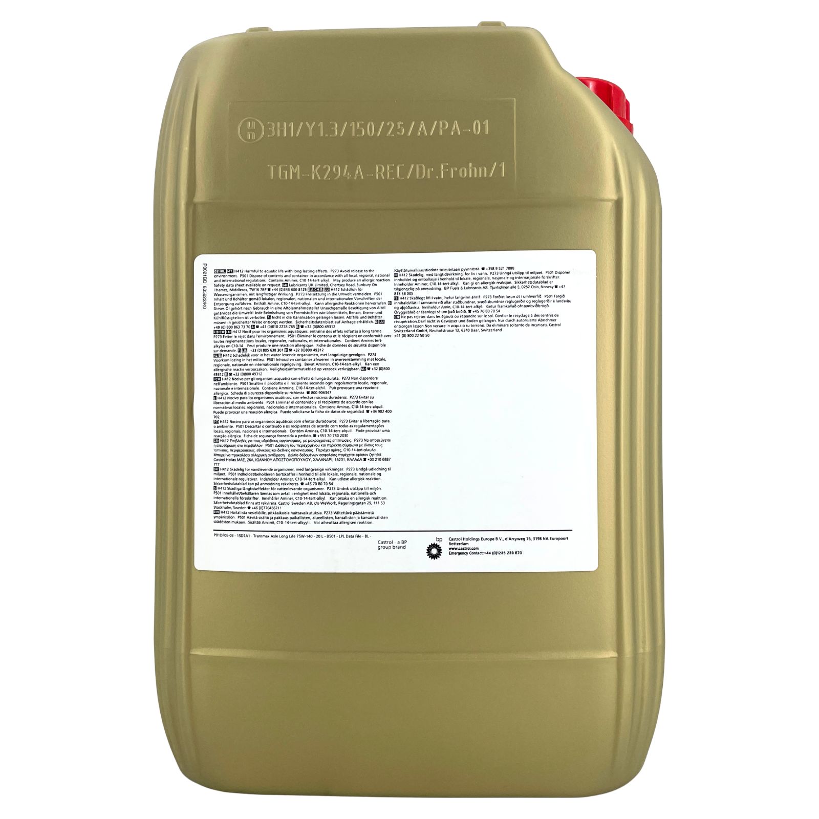 Castrol Transmax Axle Long Life 75W-140 20 Liter