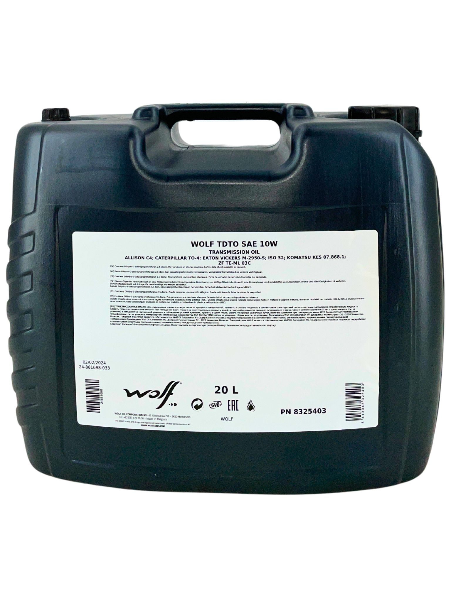 Wolf TDTO SAE 10W 20 Liter