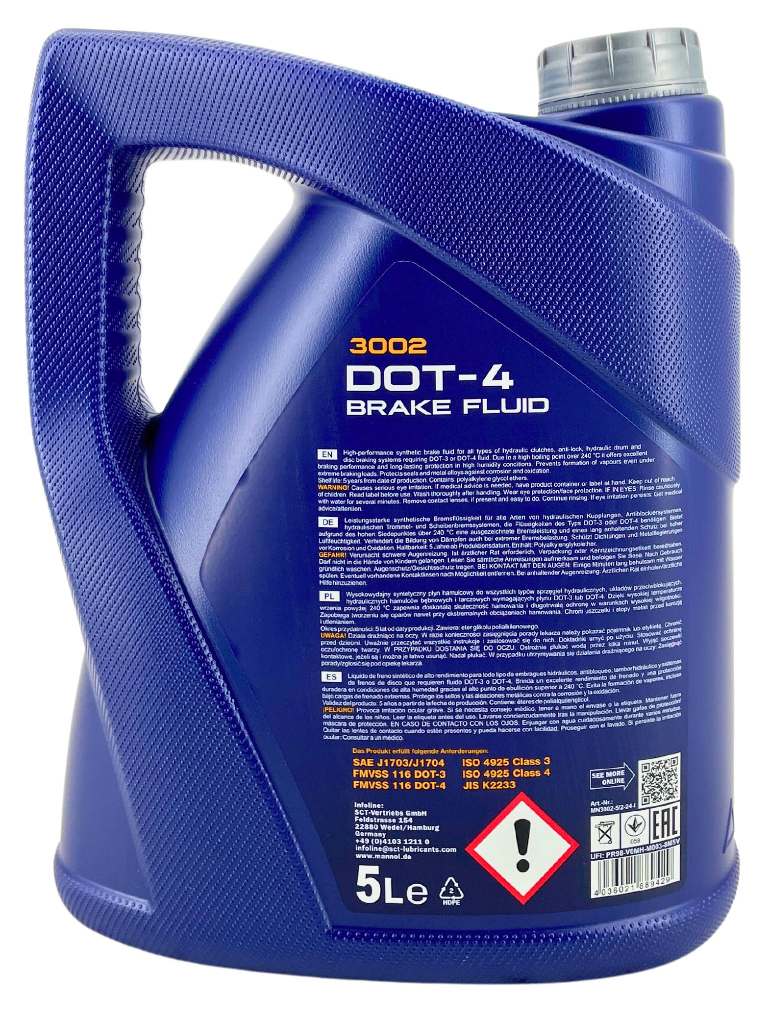 Mannol Brake Fluid DOT-4 5 Liter