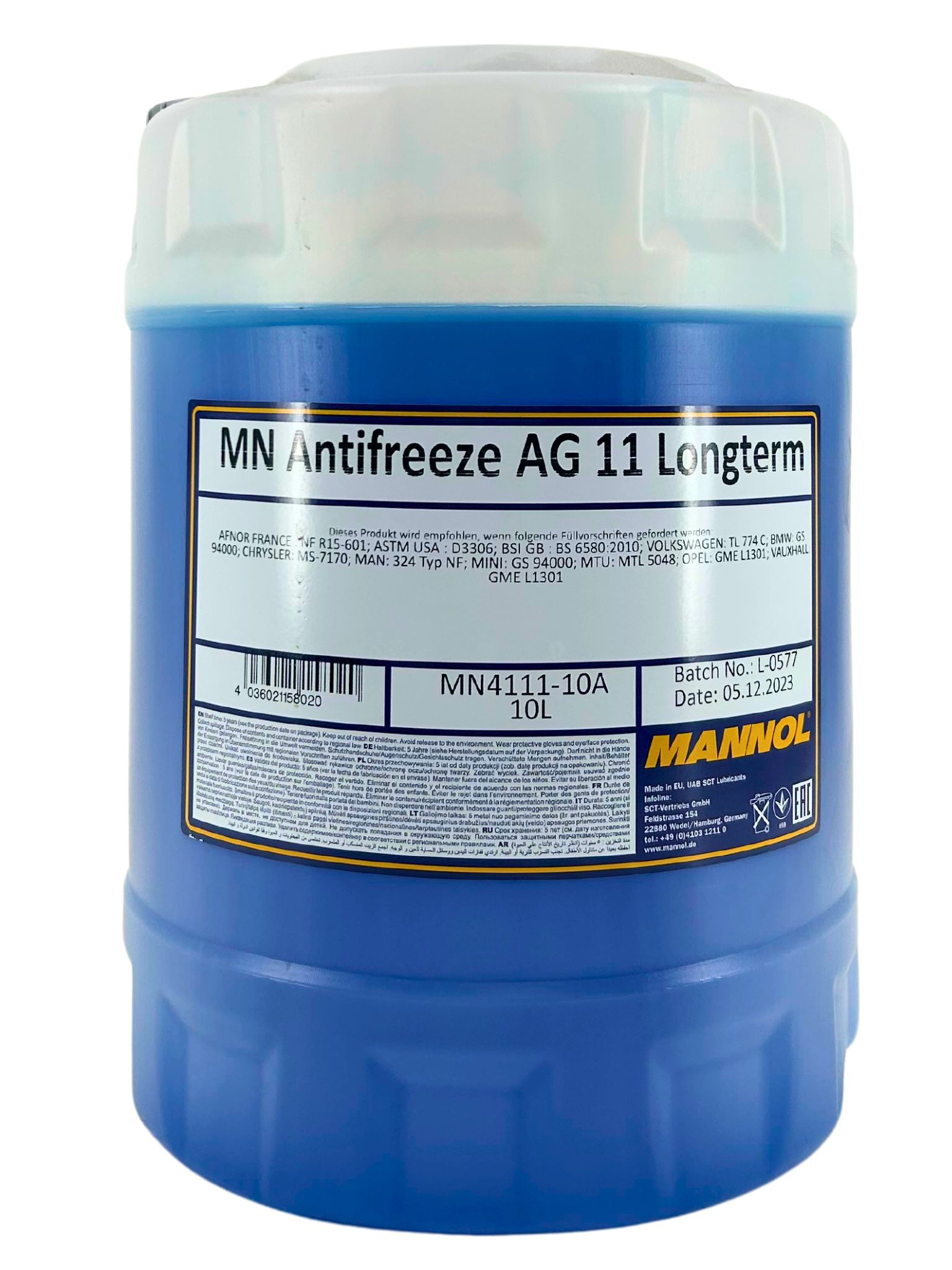 Mannol Antifreeze AG11 Frostschutz Konzentrat 10 Liter