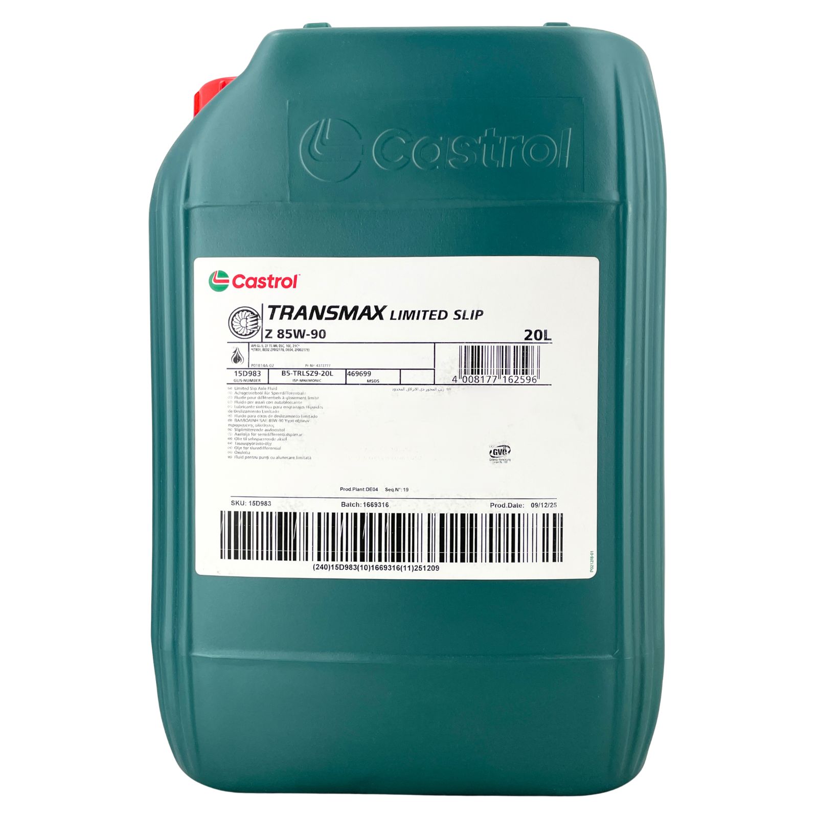 Castrol Transmax Limited Slip Z 85W-90 20 Liter