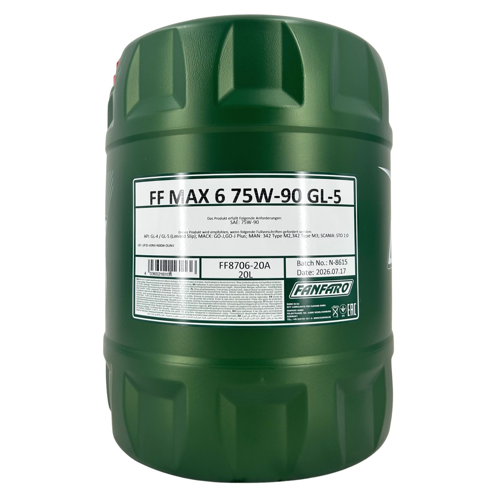 Fanfaro MAX 6 75W-90 GL-5 20 Liter