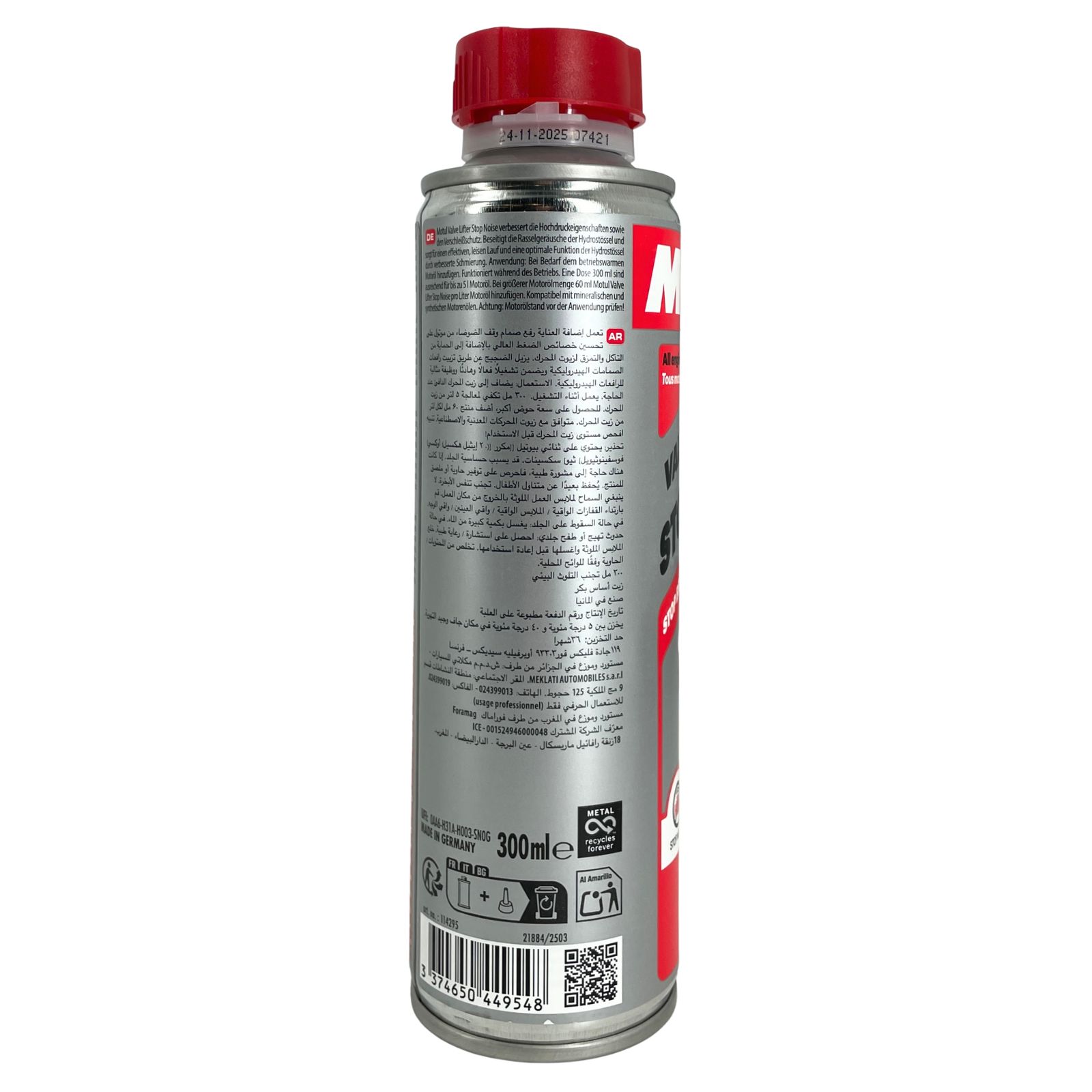 Motul Valve Lifter Stop Noise Geräusch- und Verschleiß-Stop 300 ML