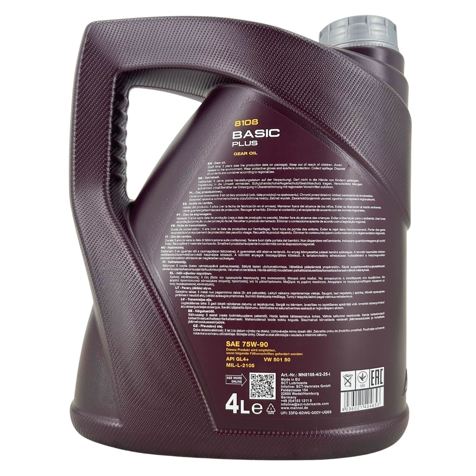 Mannol Basic Plus 75W-90 GL-4+ 4 Liter