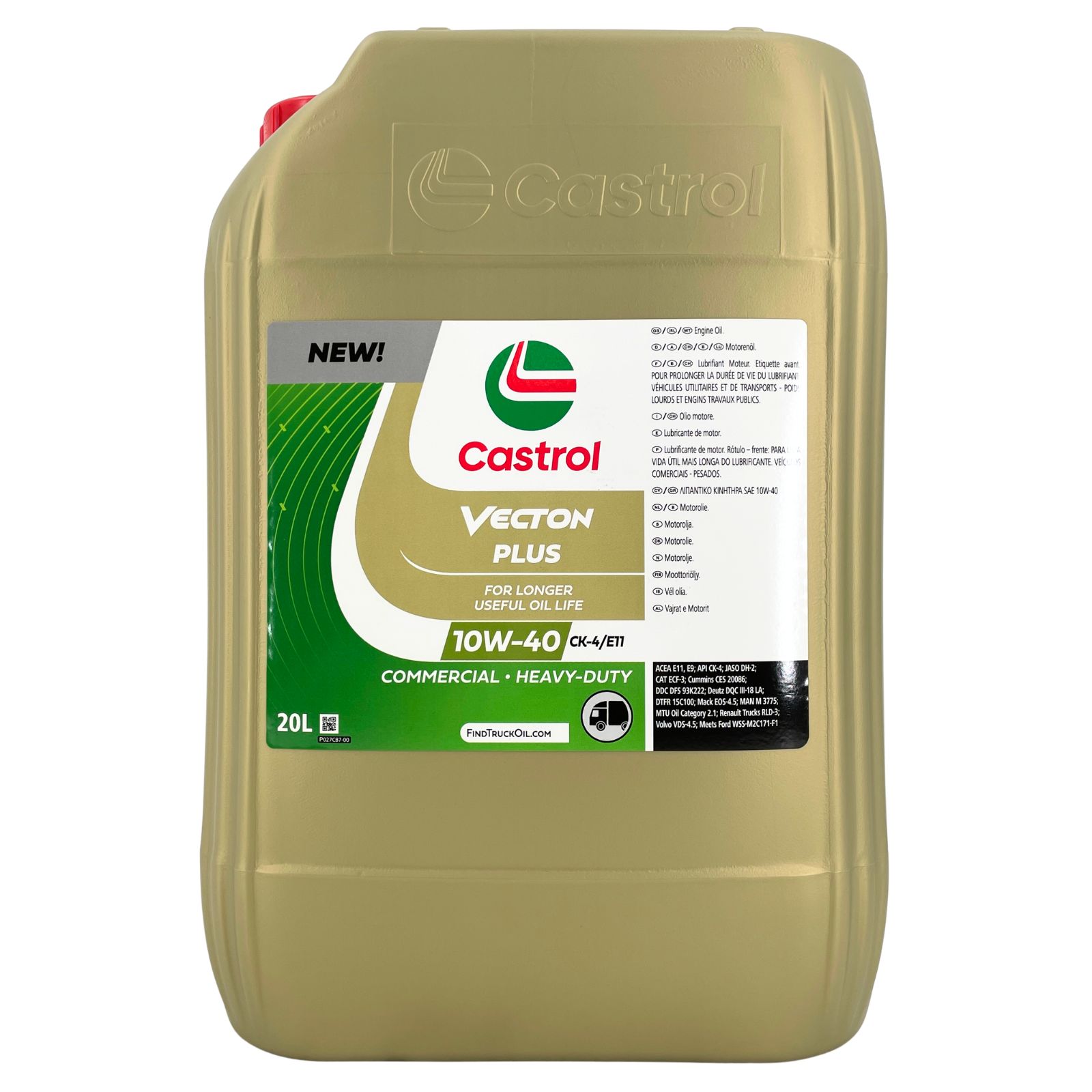 Castrol Vecton Plus 10W-40 CK4/E11 20 Liter