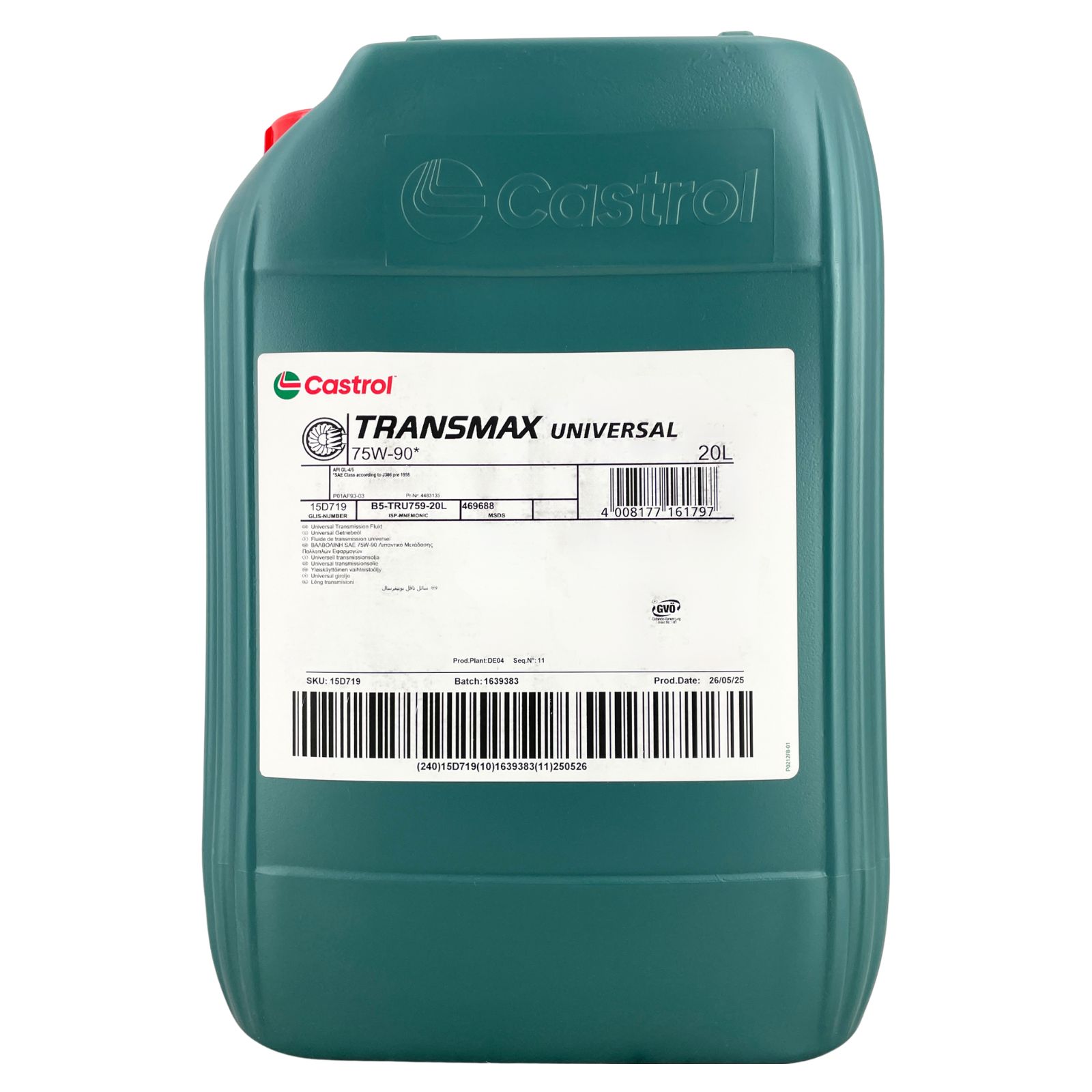 Castrol Transmax Universal 75W-90 20 Liter